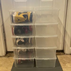 10 Men’s Shoe Boxes - Plastic
